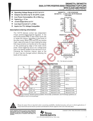 SN74HCT74DBR datasheet  